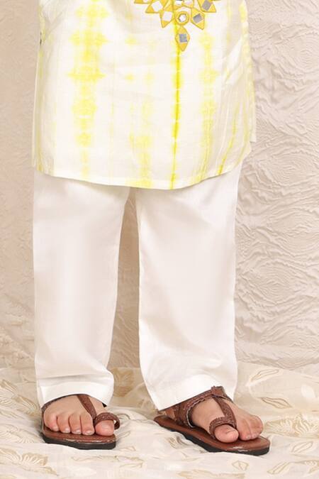 P & S CO Green Silk Mirrors Work Kurta And Pant Set Online at Aza Fashions P & S CO_Green Silk Mirrors Work Kurta And Pant Set _Online_at_Aza_Fashions