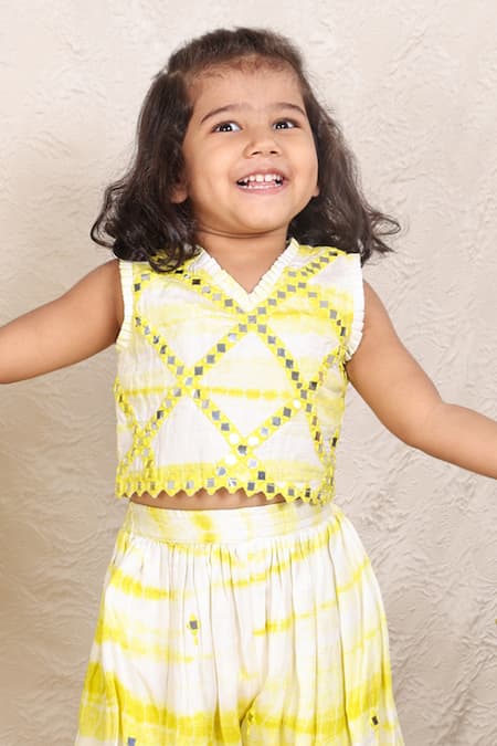 P & S CO Mirror Work Top & Pant Set 