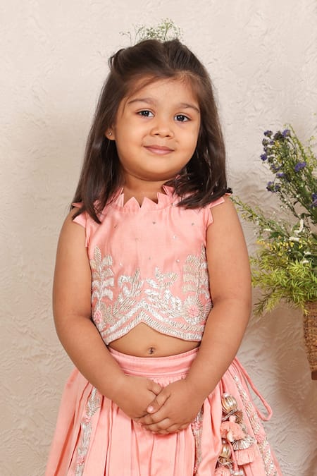 P & S CO Gota Embroidered Lehenga With Blouse 