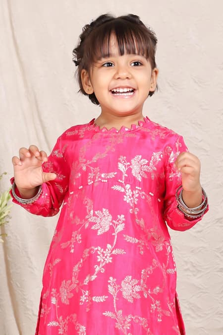 P & S CO Brocade Kurta With Sharara 