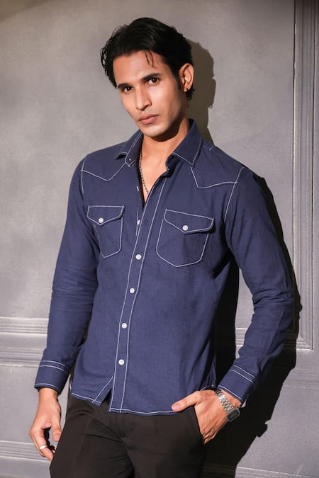 Menero Pure Cotton Denim Shirt 