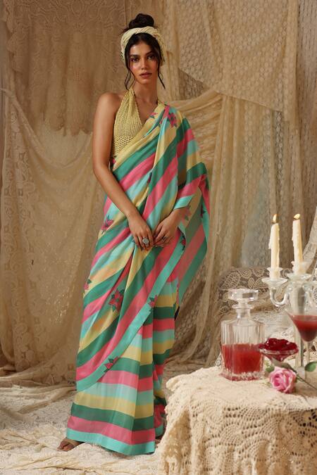 Buy Kritika Murarka Yellow Halter Neck Crochet Bralette Online at Aza Fashions Buy_Kritika Murarka_Yellow Halter Neck Crochet Bralette _Online_at_Aza_Fashions