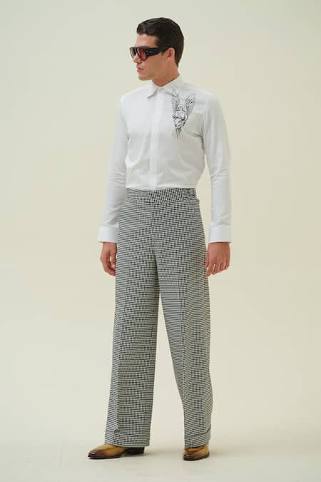 Buy_Amrit Dawani_White Cotton Embroidery Angel Shirt _Online_at_Aza_Fashions