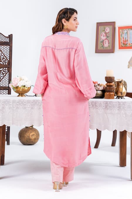 Leela By A Placement Embroidered Kurta With Pant 