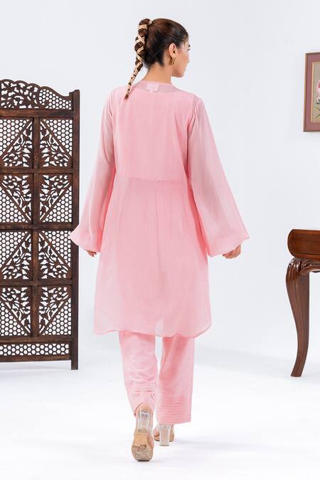 Leela By A Embroidered Placket Kurta With Pant 