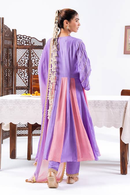 Leela By A Floral Embroidered Anarkali Set 