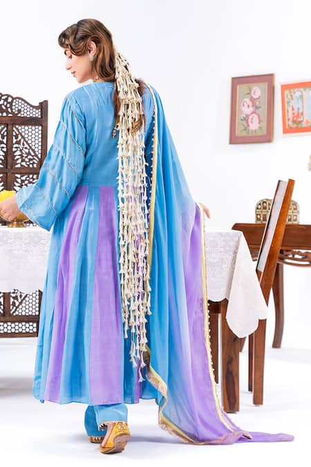 Leela By A Floral Embroidered Anarkali Set 