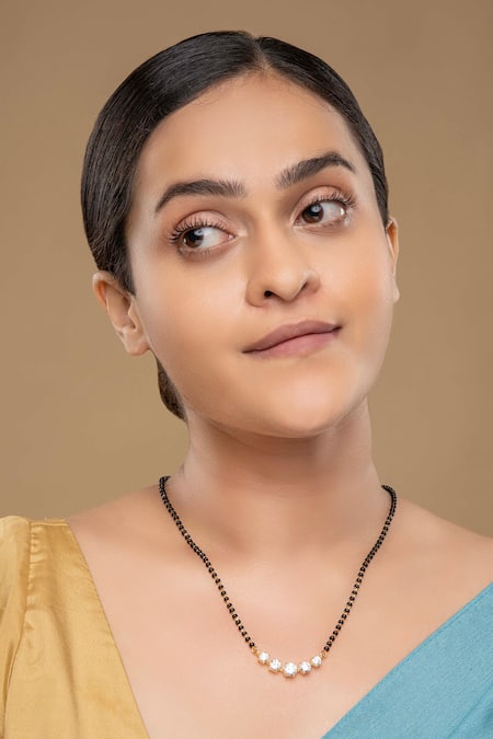 Sica Jewellery 925 Silver Bakul Solitaire Mangalsutra 