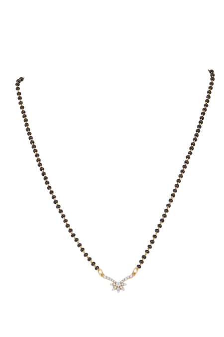 Shop Sica Jewellery Black 925 Silver Sankha Mangalsutra at Aza Fashions Shop_Sica Jewellery_Black 925 Silver Sankha Mangalsutra _at_Aza_Fashions