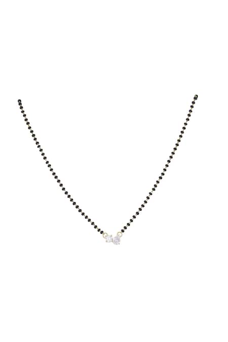 Shop Sica Jewellery Black 925 Silver Rajika Mangalsutra at Aza Fashions Shop_Sica Jewellery_Black 925 Silver Rajika Mangalsutra _at_Aza_Fashions