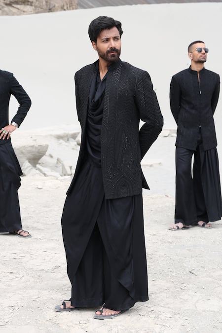 Amit Arora Hand Embroidered Jacket With Kurta Set 