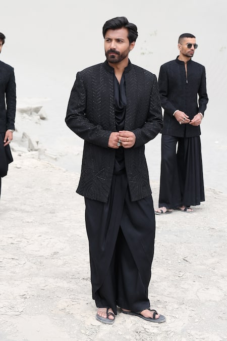 Amit Arora Hand Embroidered Jacket With Kurta Set 