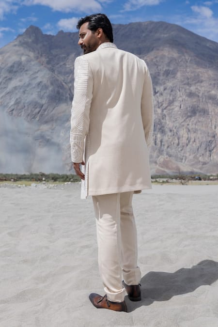 Amit Arora Hand Embroidered Sherwani Jacket & Kurta Set 