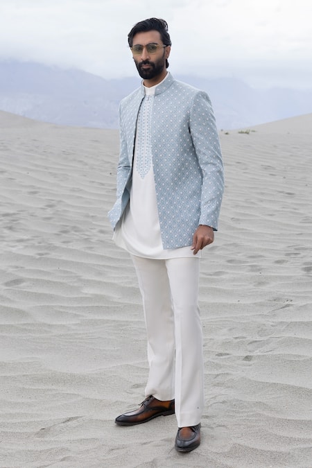 Amit Arora Hand Embroidered Jacket Kurta Set 