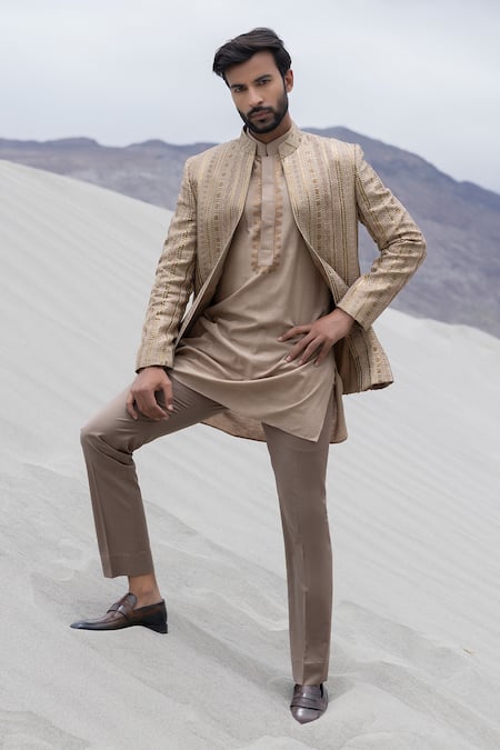 Amit Arora Hand Embroidered Jacket Kurta Set