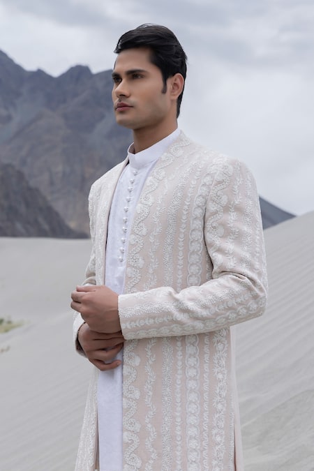 Amit Arora Hand Embroidered Jacket Kurta Set 