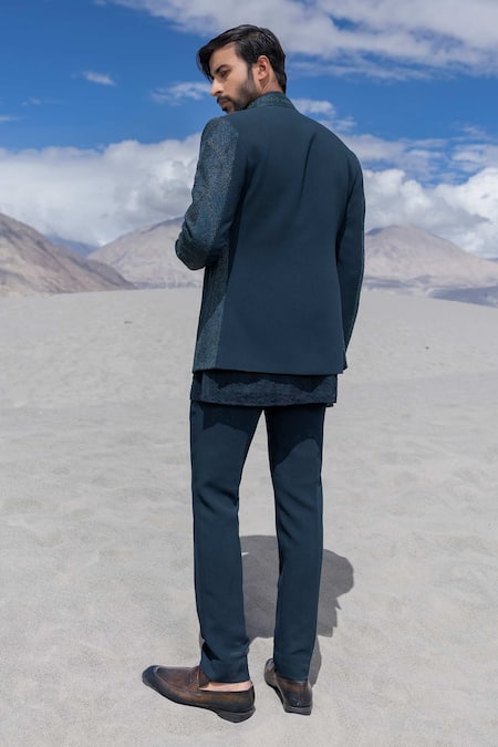 Amit Arora Hand Embroidered Opean Jacket With Kurta Set