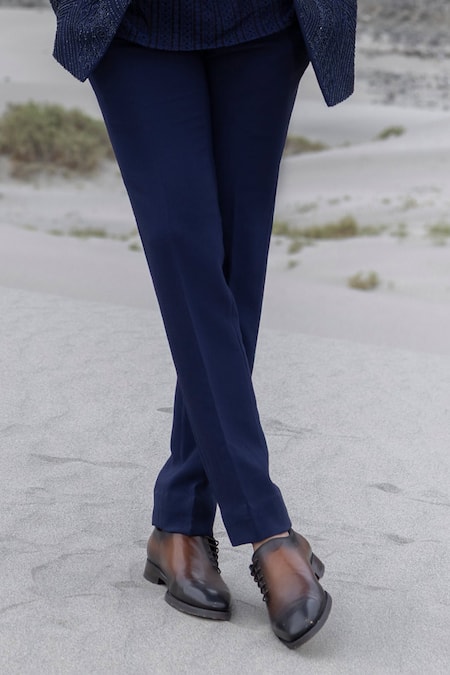 Buy Amit Arora Navy Polyester, Knit Embroidery Hand Opean Jacket With Kurta Set Online at Aza Fashions Buy_Amit Arora_Navy Polyester, Knit Embroidery Hand Opean Jacket With Kurta Set _Online_at_Aza_Fashions