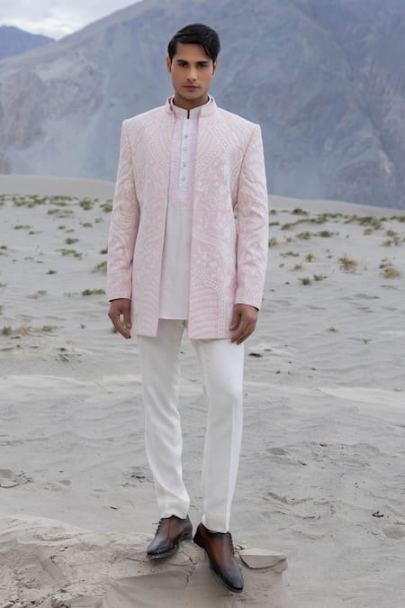 Amit Arora Hand Embroidered Jacket Kurta Set 