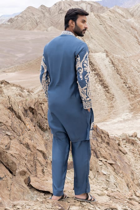 Amit Arora Dori Embroidered Kurta With Pant 