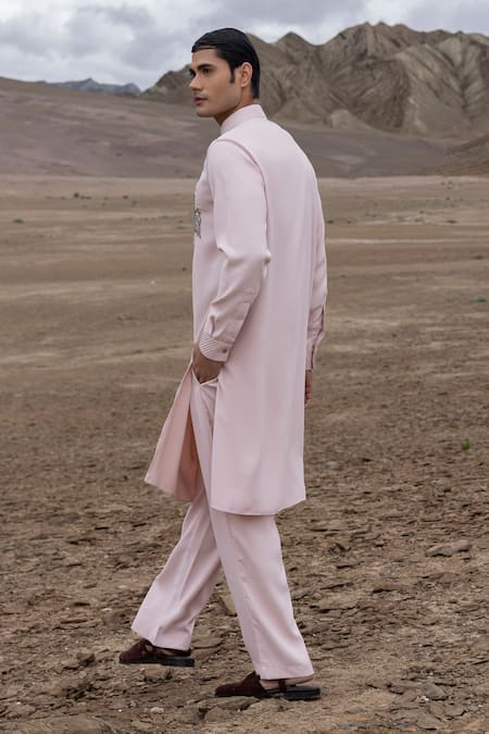 Amit Arora Embellished Placket Kurta With Pant 