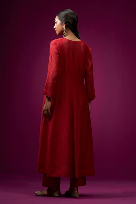 Trendy Tokari Silk Chanderi Kurta Set