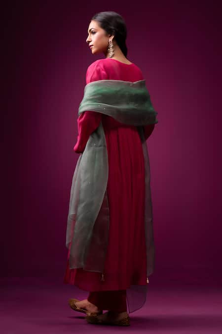 Trendy Tokari Silk Chanderi Kurta Set 