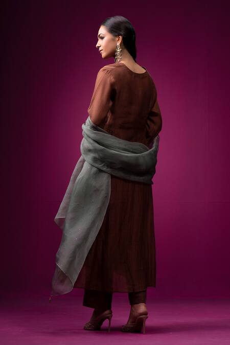 Trendy Tokari Silk Chanderi Kurta Set 