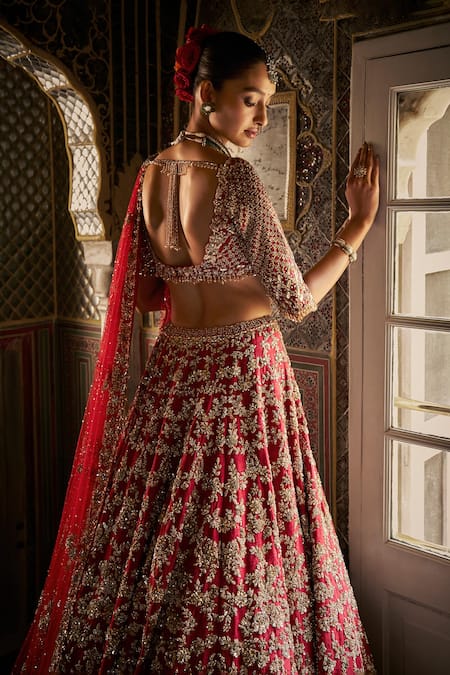 Seema Gujral Zardozi Embroidered Lehenga Set 