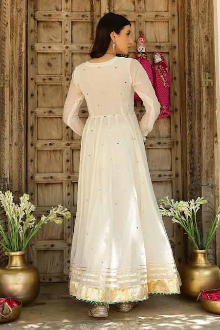 Sanam Mirror Embroidered Angarkha Anarkali Set 