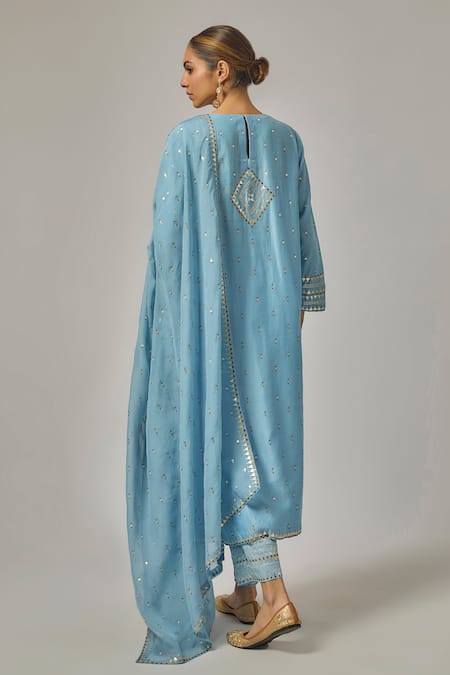 Priyal Prakash Geometric Embroidered Kurta Set 