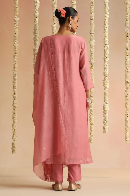Beige Sequin Work Kurta Set 
