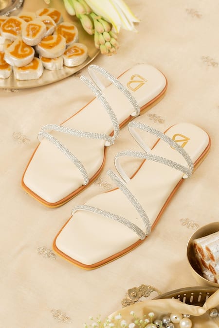 Label Deepti Bajaj Ice Dusk Rhinestone Embellished Flats 