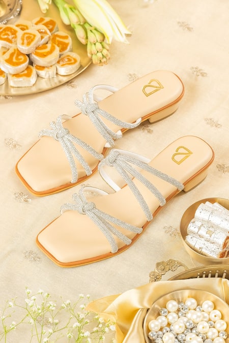 Label Deepti Bajaj Starlit Knot Rhinestone Embellished Heels 