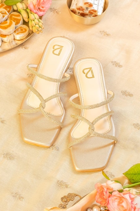 Label Deepti Bajaj Golden Hour Rhinestone Embellished Heels 