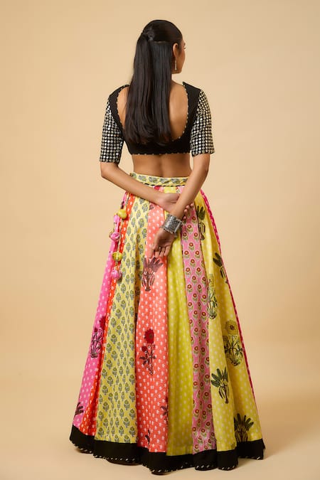 Monk & Mei By Sonia Anand Kamini Floral Print Lehenga Blouse Set 