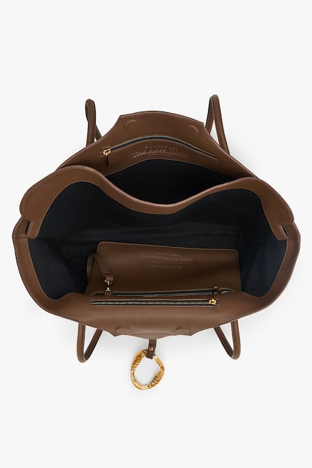 Outhouse Brown The Boss Tote Bag Online at Aza Fashions Outhouse_Brown The Boss Tote Bag _Online_at_Aza_Fashions