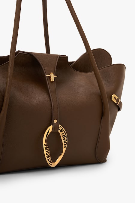 Shop Outhouse Brown The Boss Tote Bag Online at Aza Fashions Shop_Outhouse_Brown The Boss Tote Bag _Online_at_Aza_Fashions