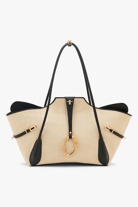 Buy_Outhouse_Beige Chains The Boss Canvas Tote Bag 