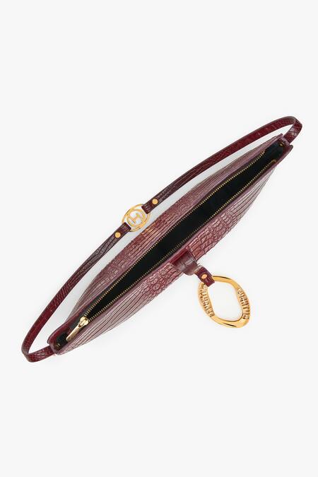 Shop_Outhouse_Maroon The Boss Swing Leather Bag _Online_at_Aza_Fashions