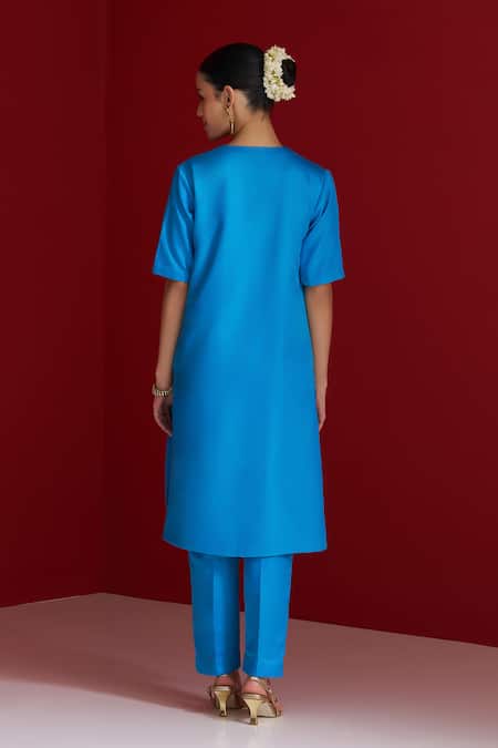 Sitaraa Aalaya Sky Blue Kurta With Pant