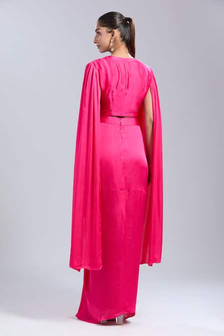 Samyukta Singhania Embroidered Blouse & Skirt Set 