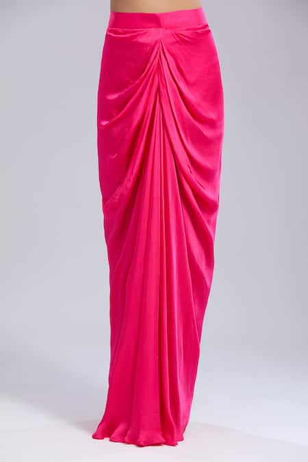 Buy Samyukta Singhania Pink Satin, Georgette Beads, Embroidery Round Neck Blouse And Skirt Set Online at Aza Fashions Buy_Samyukta Singhania_Pink Satin, Georgette Beads, Embroidery Round Neck Blouse And Skirt Set _Online_at_Aza_Fashions