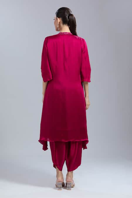 Samyukta Singhania Embroidered Tunic With Dhoti Pant 