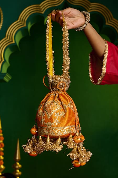 saina kapoor Tassel Work Potli Bag 