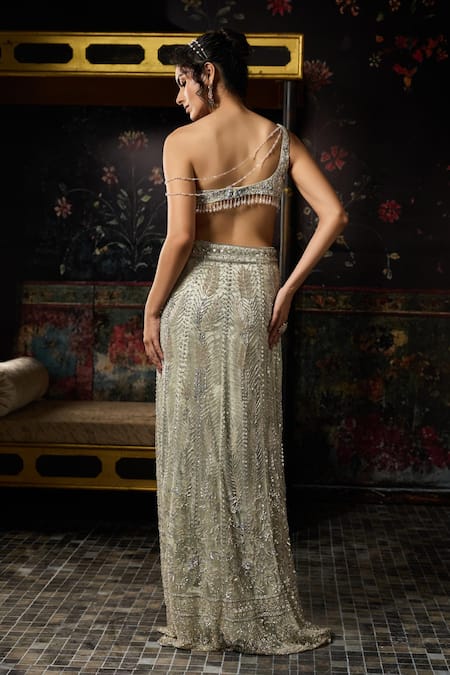 Diyarajvvir Embellished Bustirt & Skirt Set 