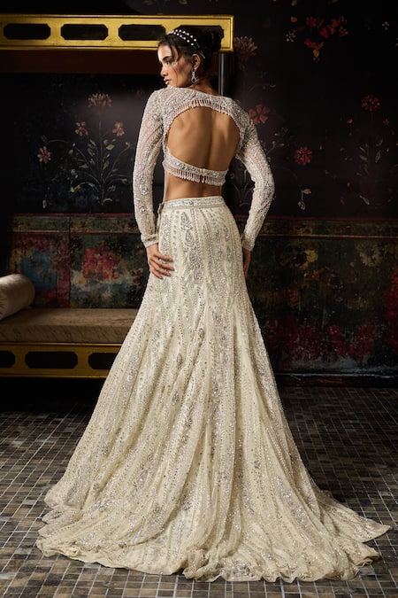 Diyarajvvir Embellished Blouse With Lehenga Skirt 