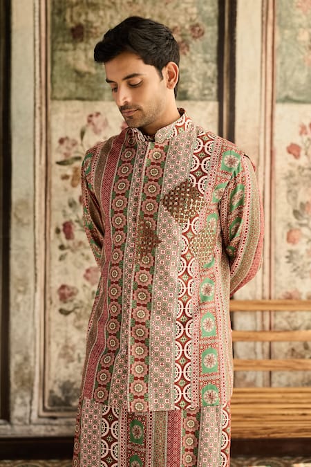 Diyarajvvir Printed Bundi Kurta Set 