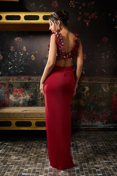 Diyarajvvir Cutwork Blouse With Dhoti Skirt 