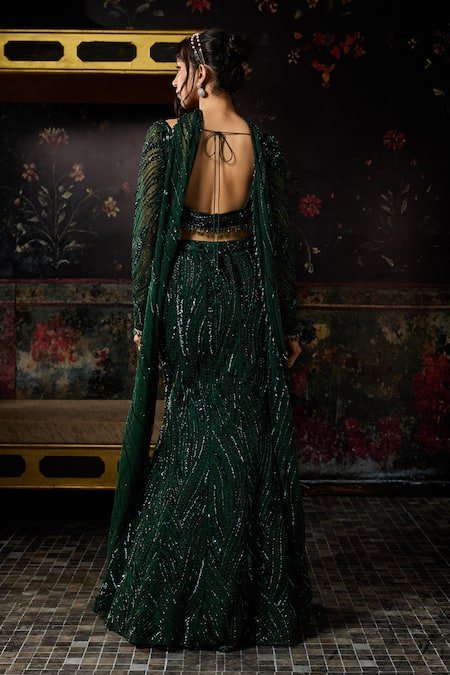 Diyarajvvir Embellished Blouse & Mermaid Skirt Set 